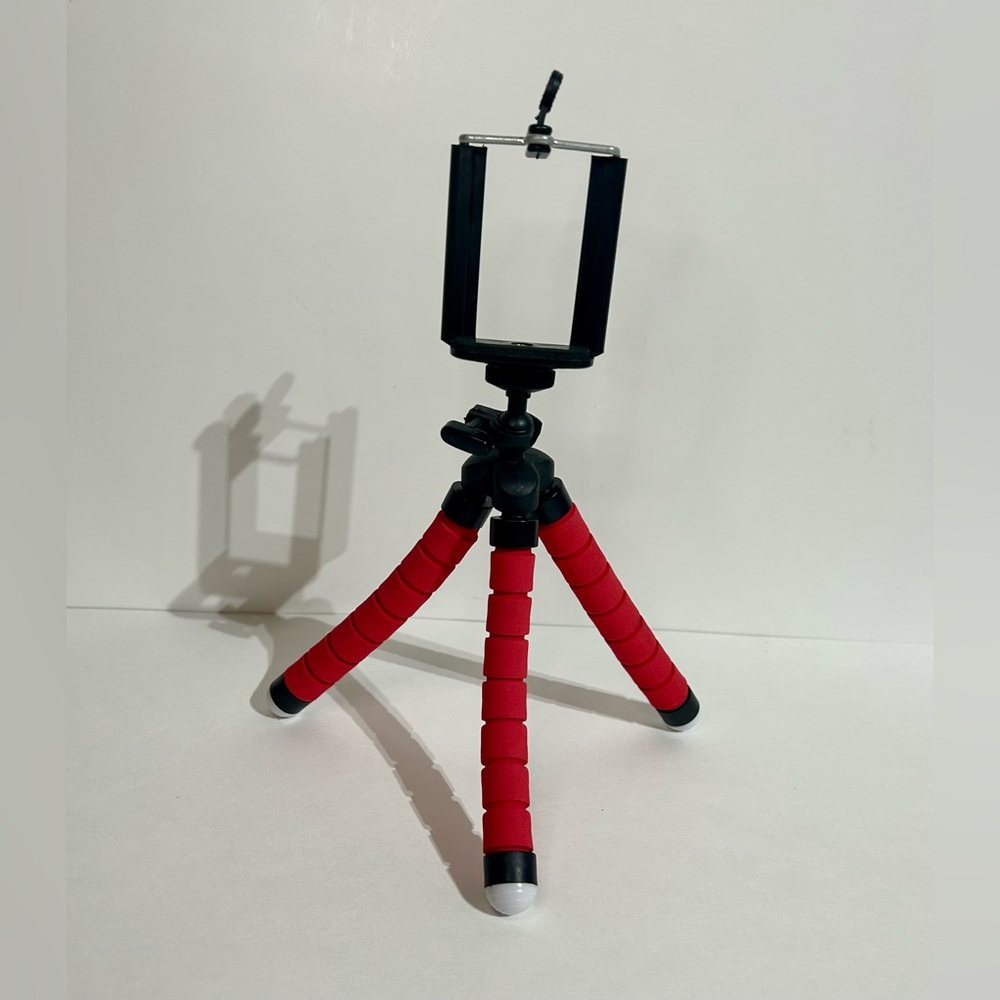 Octopus Adjustable Tripod Stand 3 Legs Flexible Phone Holder Camera Bracket Red